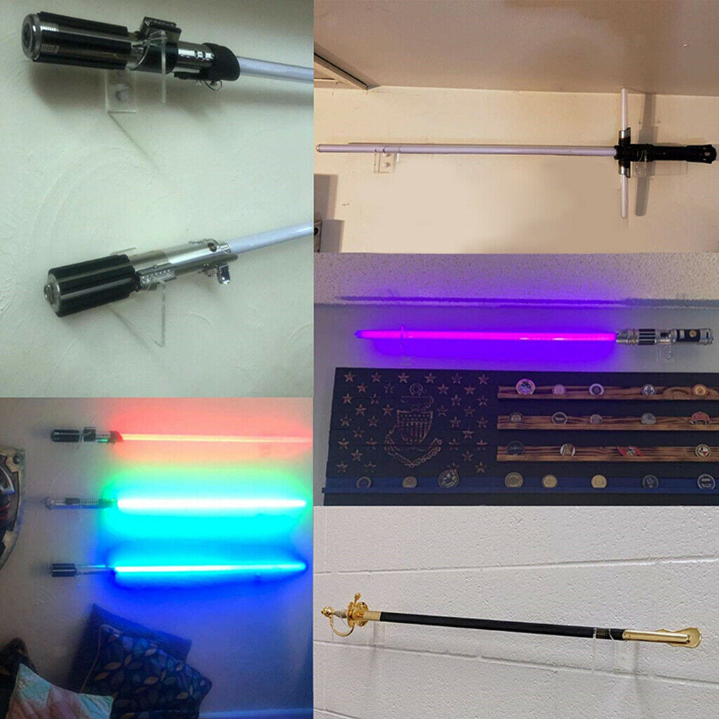 Clear Acrylic Wall Mounted Display Stand Horizontal Bracket for Lightsaber