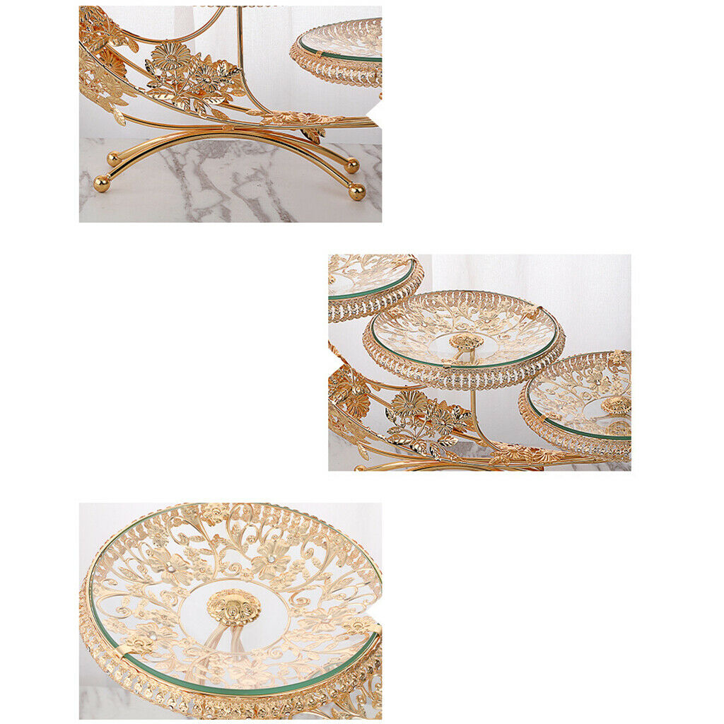 Luxury Fruit Bowl 3 Tier Display Serving Tray Dessert Hotel Party Birthday
