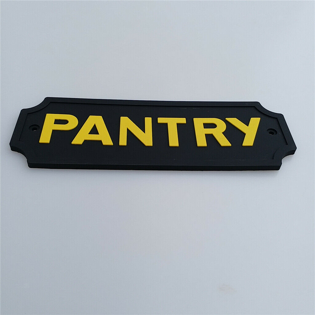 Black Statement Plaque Garden Wall Door Sign PANTRY