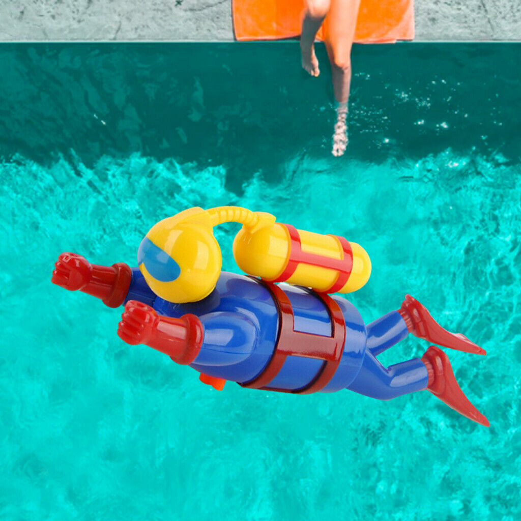 Fun Wind Up Swimmers Clockwork Toys Baby Bath Sinking Toys Shower Games Gift
