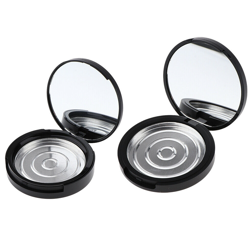 2 Pieces Empty Eyeshadow Bread Cosmetic Container, with Inner Mirror