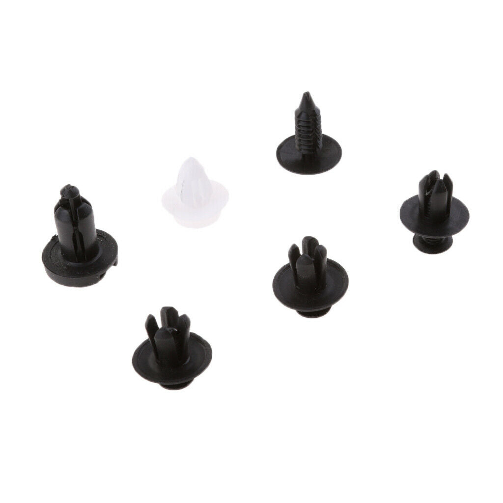 100pcs Car Black Plastic Clips Rivet  Bumper Door Retainers For GM