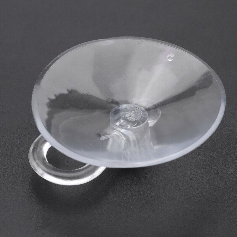 20 X Suction Cups Clear Plastic Cups with Metal Hooks Window Decoration CabineK9
