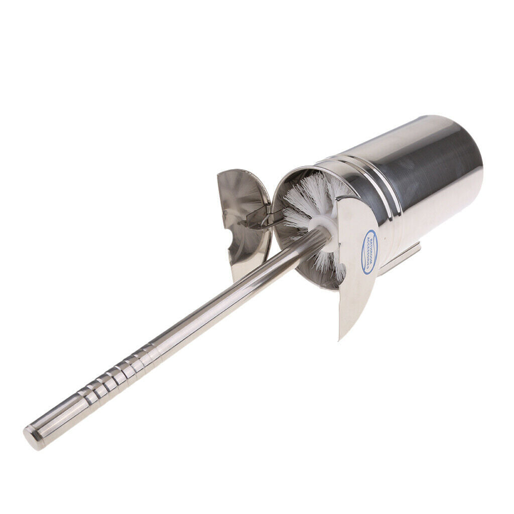 Toilet Brush with Stainless Steel Holder Set In Modern Stylish Design