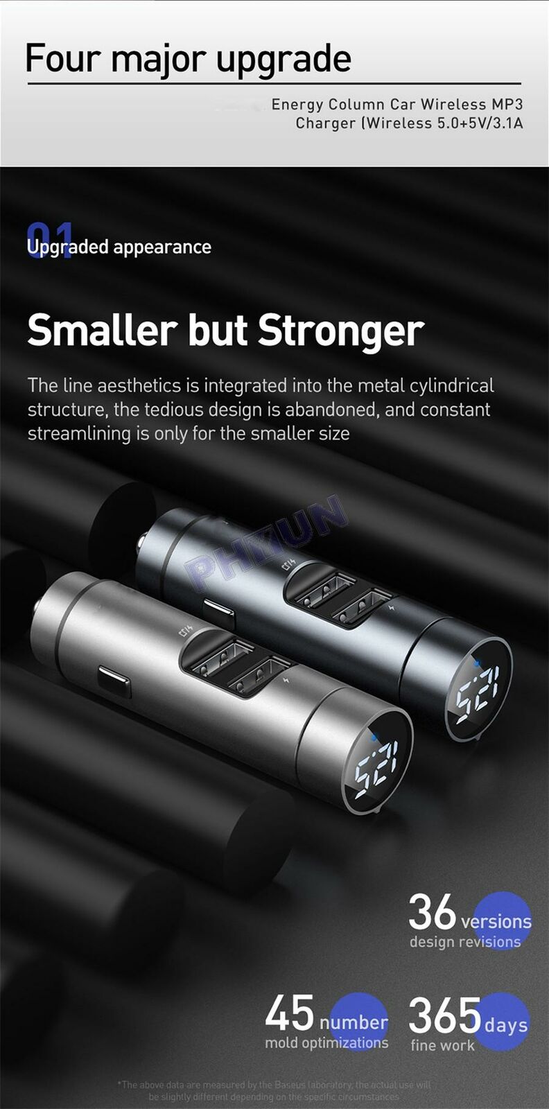 Car FM Transmitter Dual USB Charger Music MP3 Player Adapter Volume Adjustment