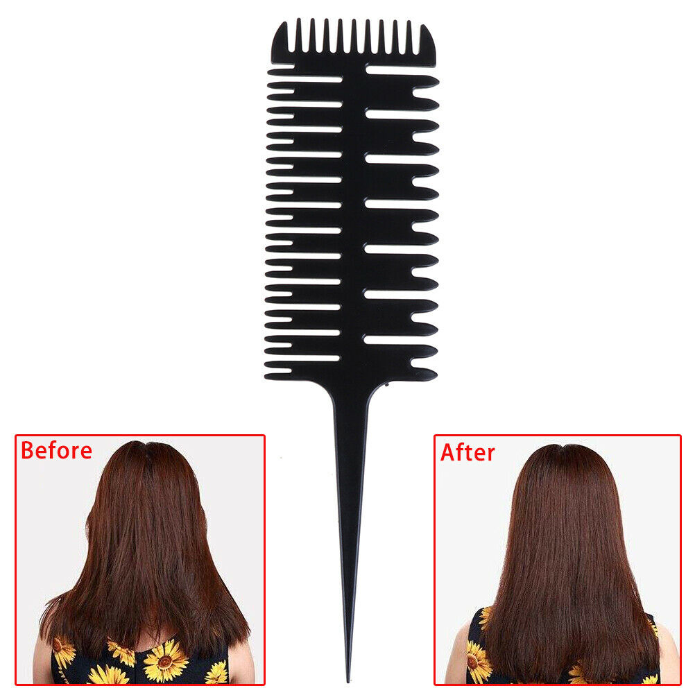 1X Tail Bone Shape Hair Styling Comb Barber Salon Style Haircut'Comb Dyeing T Kt