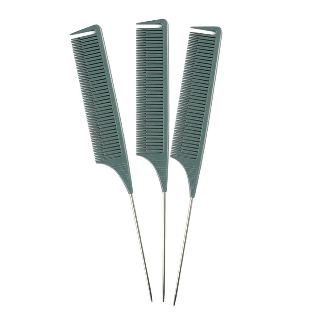3Pcs Professional ABS Weave Highlighting Foiling Hair Comb for Salon Comb