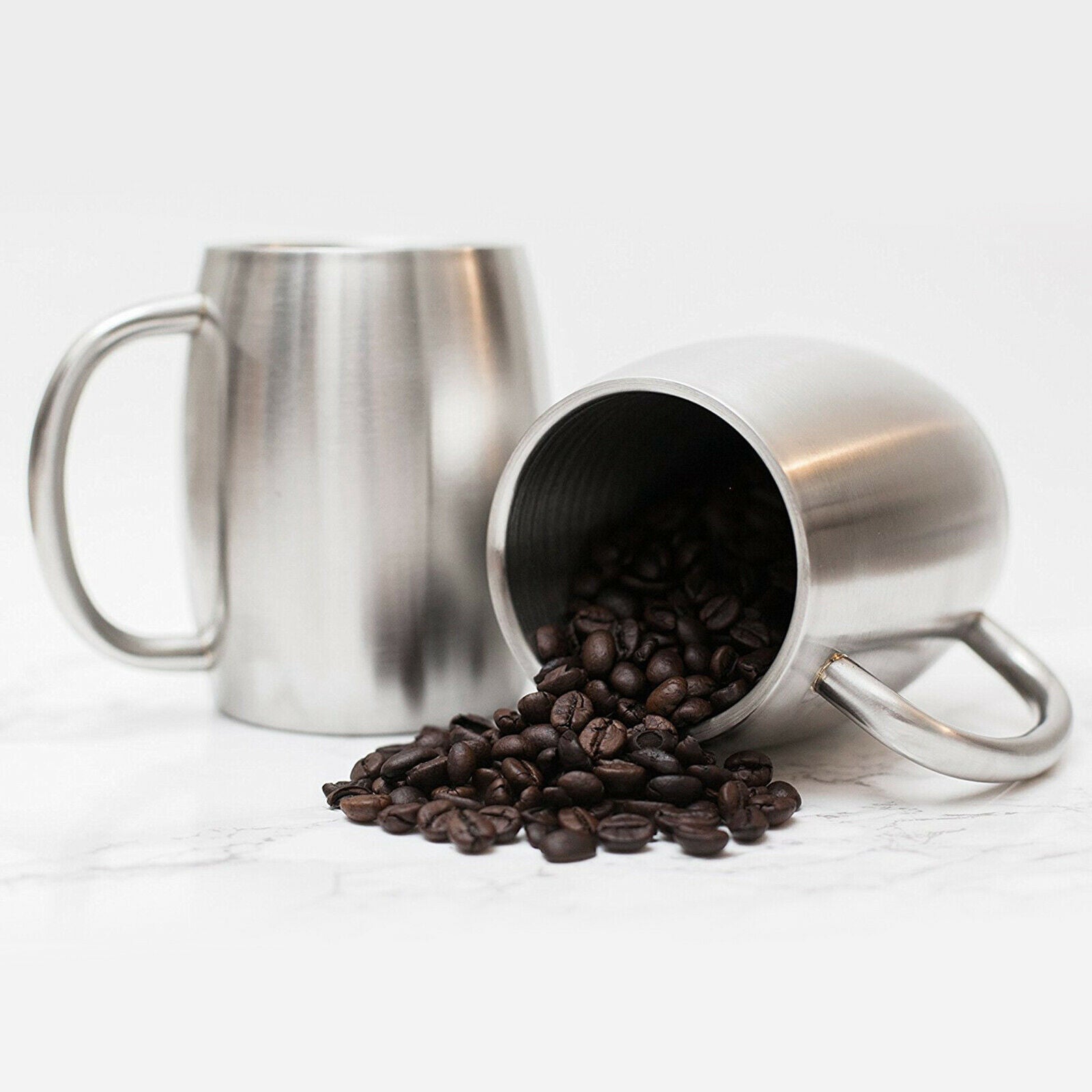 Camping Stainless Steel Coffee Mug Double Wall Insulated Tea Cup Spillproof