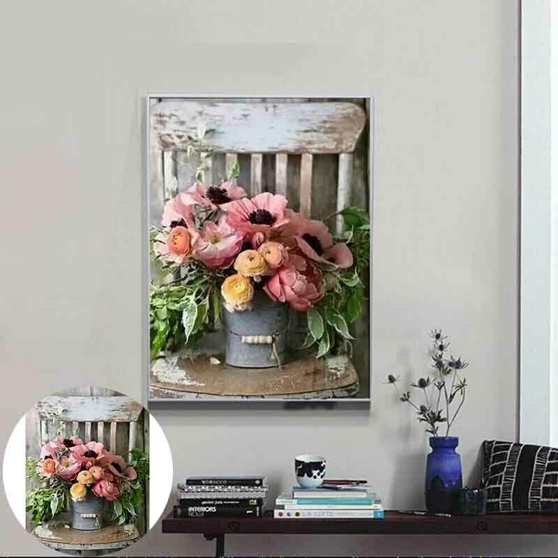 5D DIY Full Drill Flower Pot Diamond Painting Cross Stitch Art Wall Decor SALE