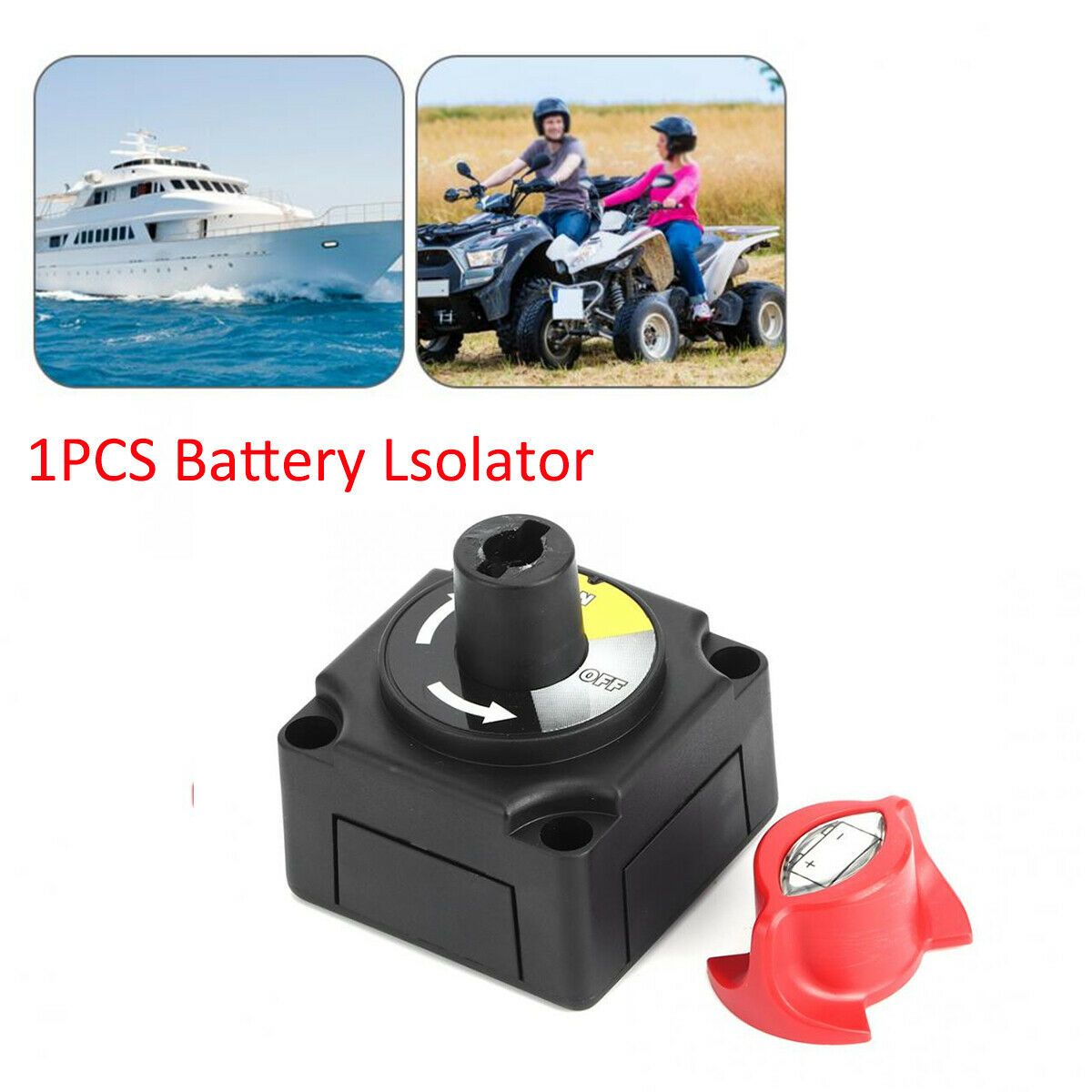 1PCS 300A 12V Battery Isolator Disconnect Switch For Marine Yachts, RTV, ATV