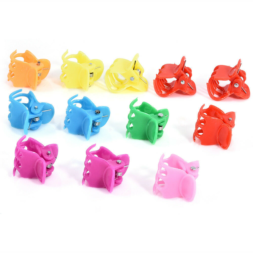 20PCS Kids Colorful Assorted Mini Small Plastic Hair Clips Claws Clamps Fashion