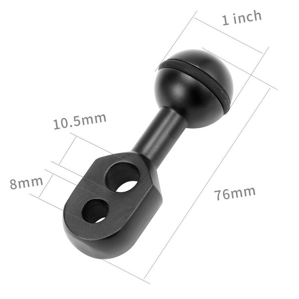 1 "ball and Ys head adapter articulated arm clamp for underwater flash housings