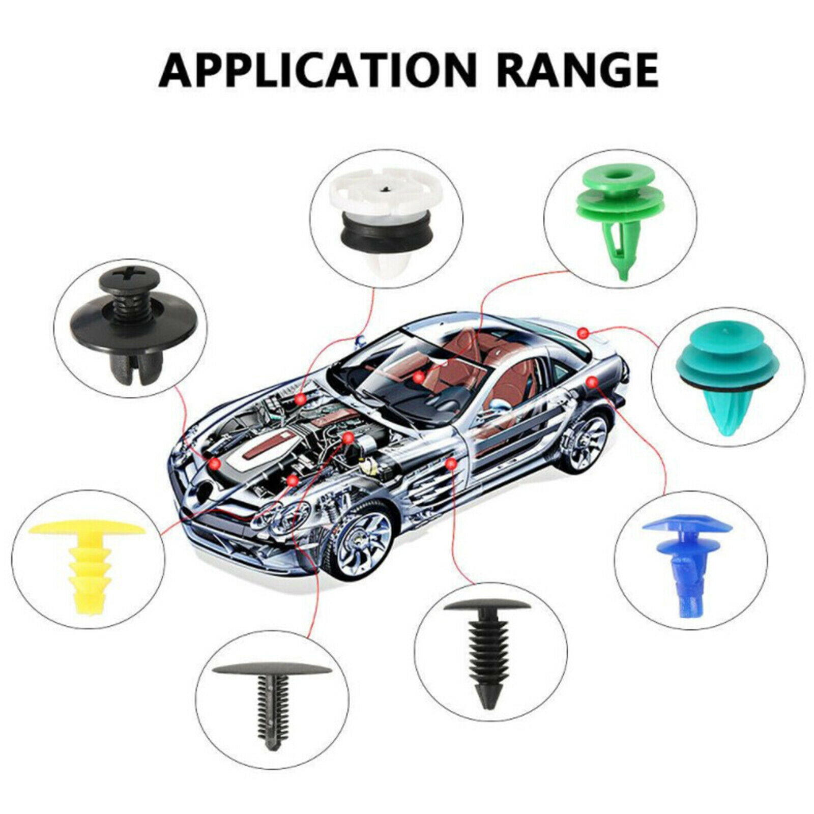 620x Universal Boxed Car Retainer Clips Auto Vehicles Durable Repair Parts