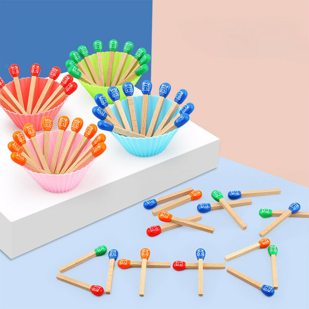 Kids Children Math Toys Puzzle Games Wooden Matchstick Toys Educational Toys