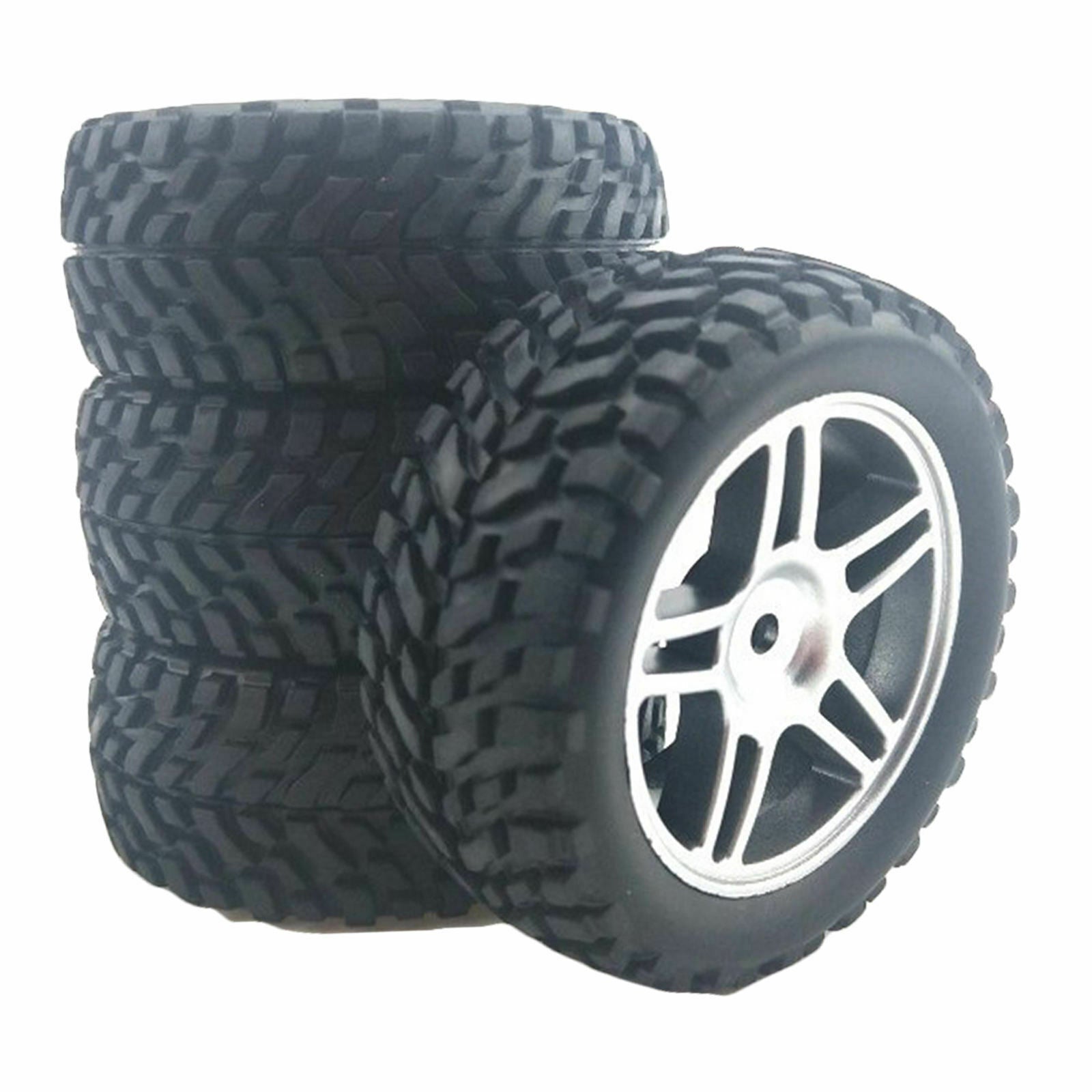 4Pcs RC Wheels and Tires Rubber Tyre Wheel Rim RC Car Truck Wheel Tyres Racing