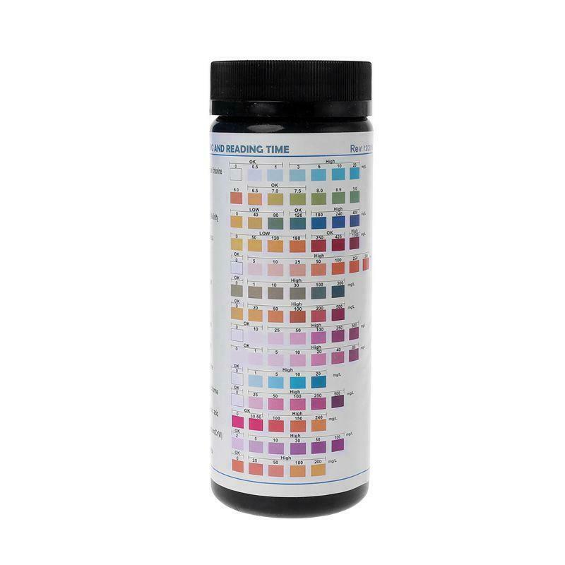 100Strips Water Test Strips Reagent Strip For Water Quality Analyzing Testing 14