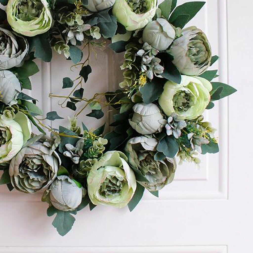 Artificial Flower Leaf Wreath Home Wall Window Door Hanging Wedding Decorations