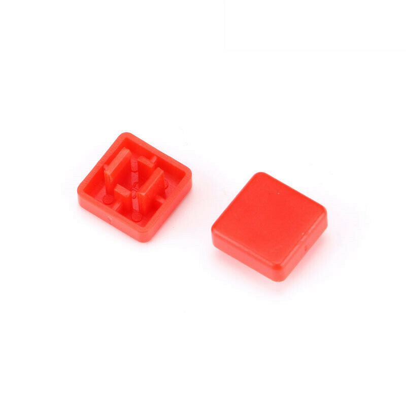 10pcs Square Toggle Switches touch/micro switch button cap for 12*12*7.3MM red