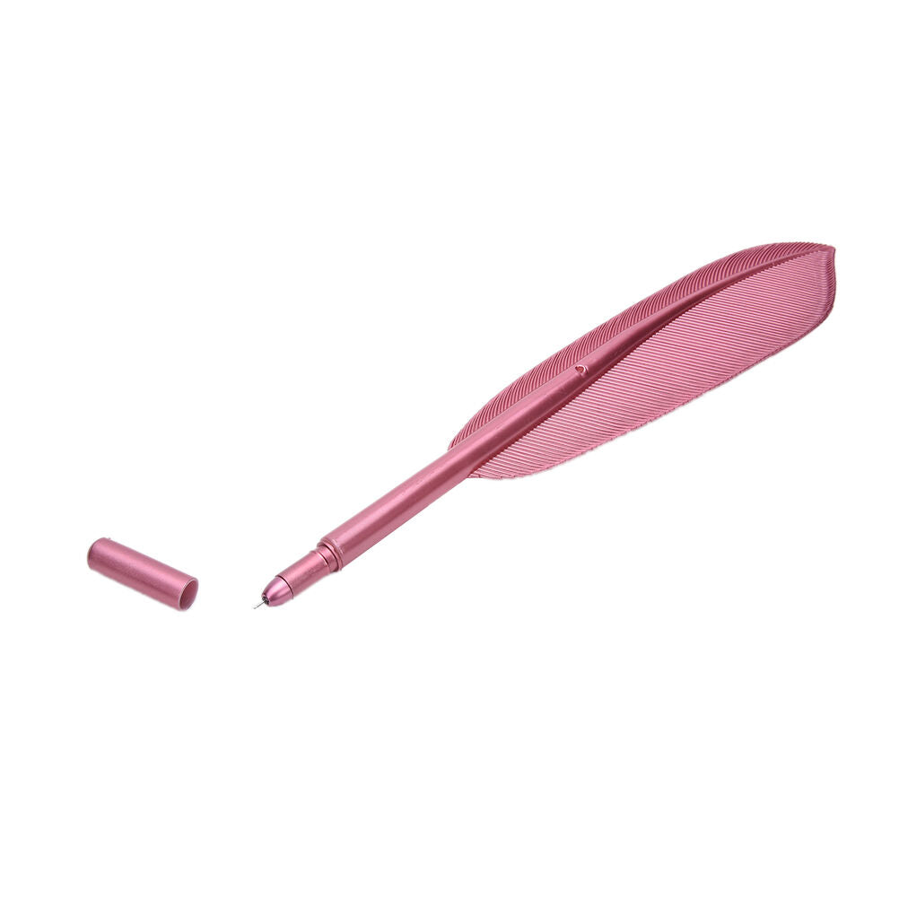 5x New Cute Wing Feather Ballpoint Ink Pens Creative Stationery Student Gif3 Fx