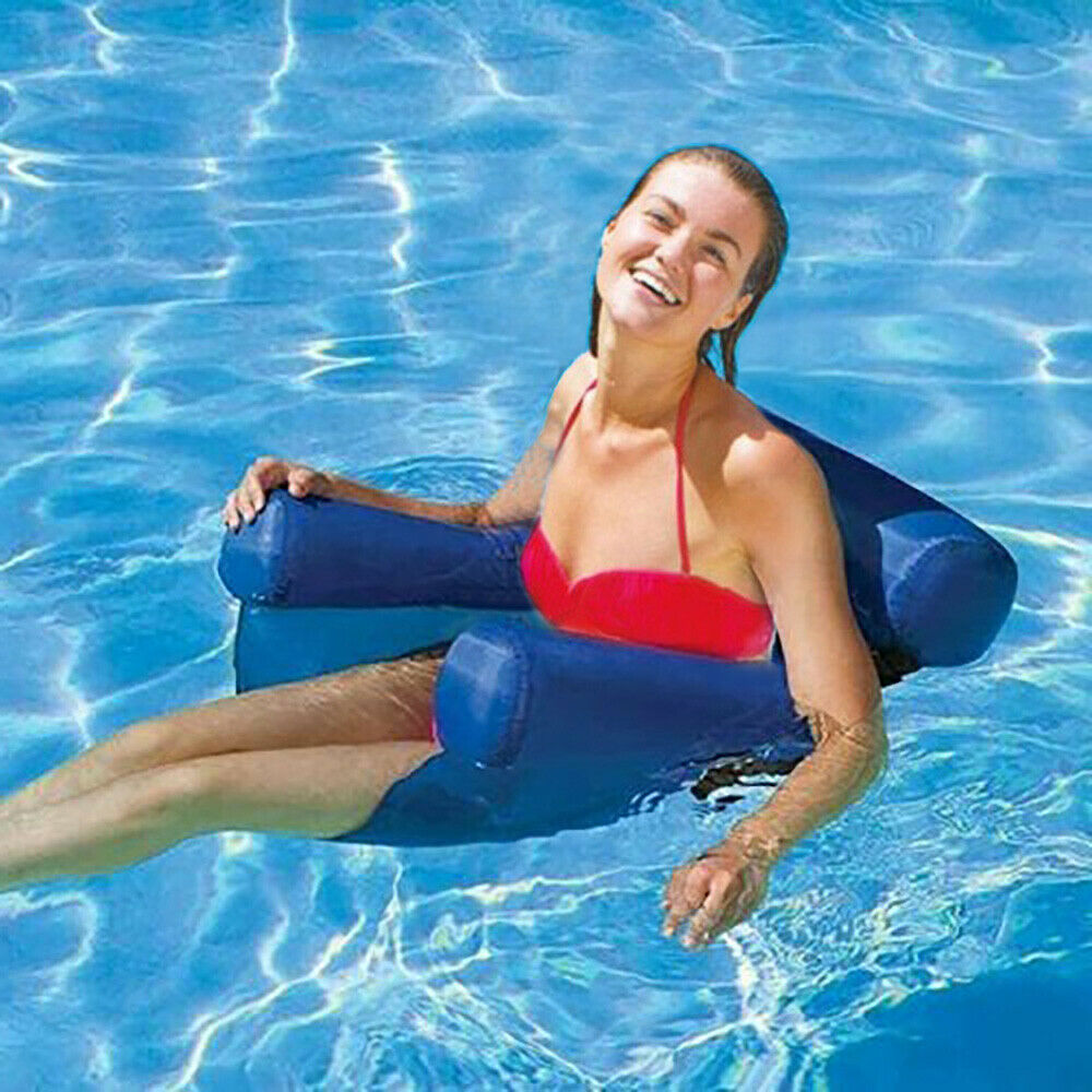 Swimming Floating Chair Pool Seats Inflatable Lazy Water Bed Lounge Chairs