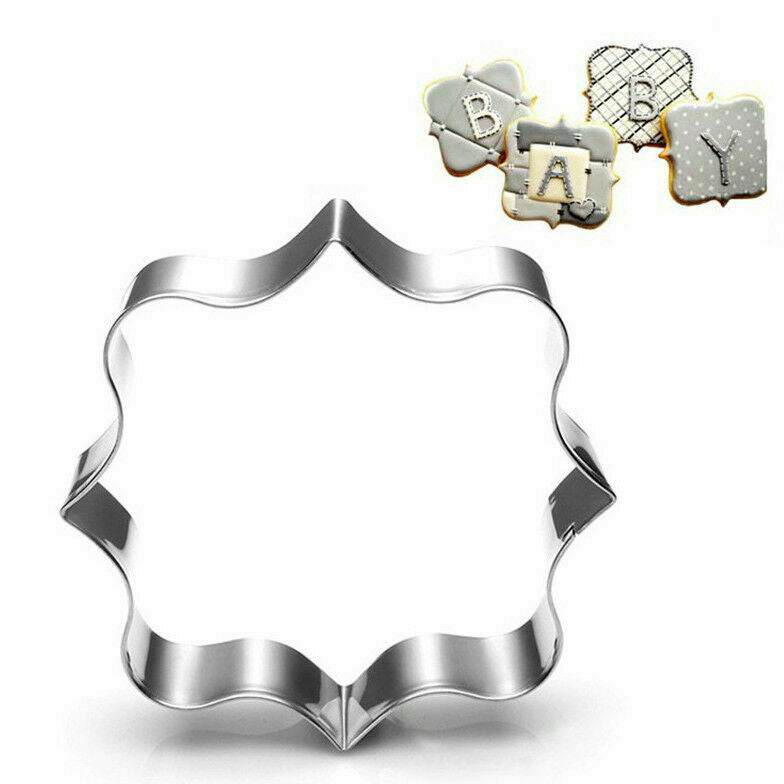 Stainless Steel Plaque Cutter Mold Cookie Cake Frame Oval Square Rectangle