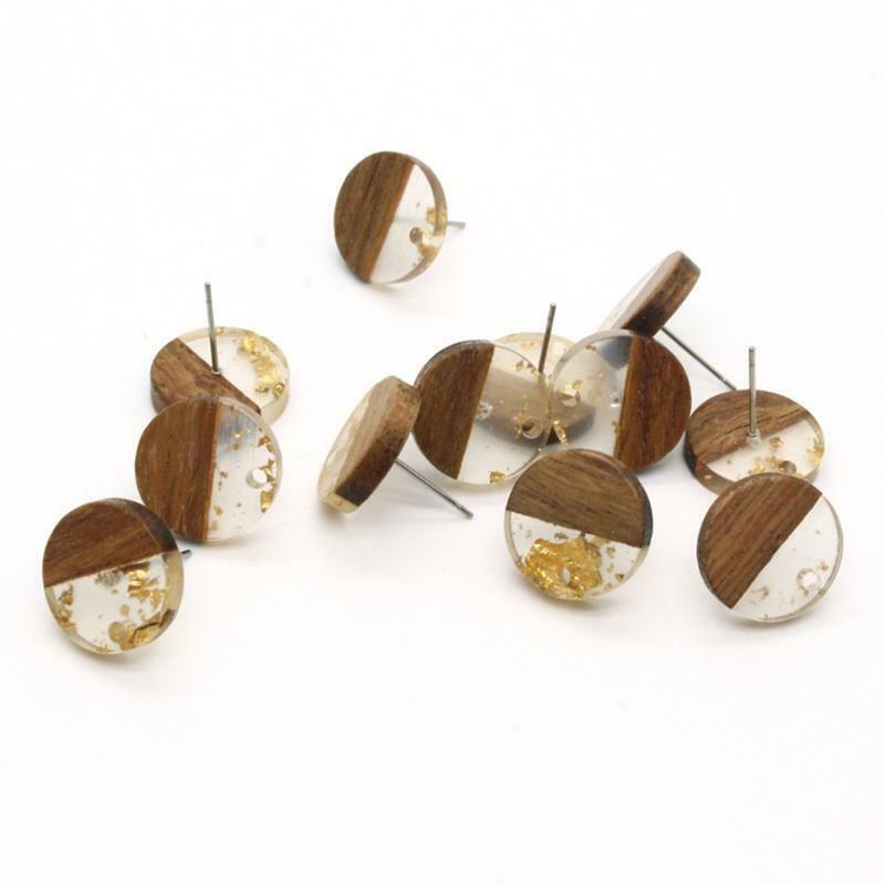 10x Stylish Stud Earring Findings with Loop Earrings Linker Pin DIY Jewelry Part