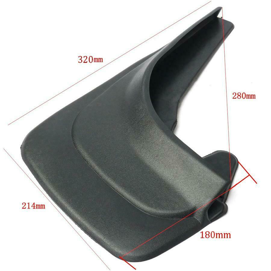 Car Mud Flaps Universal Fit Black Splash Guards (2 Pack) w/ Fastener Screws
