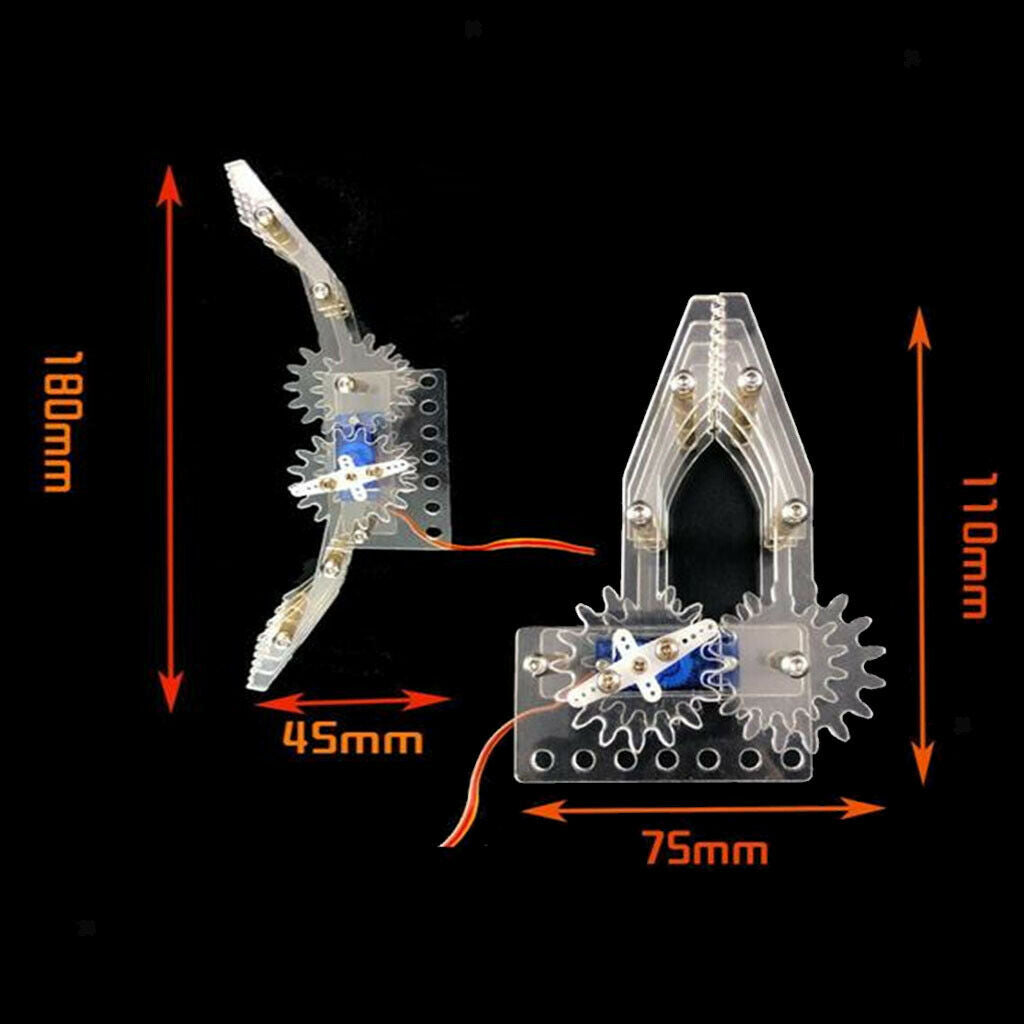 1 Pair Servo Mechanical Claw 9g Servo Grab Manipulator Splicing Symmetric