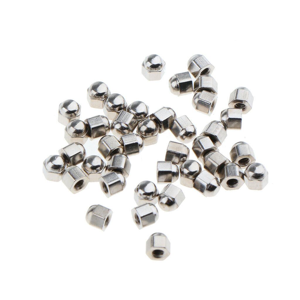 1000x Dome Head Acorn   Capped Hex Nut 1.4mm for Watch Eyeglass Repairing
