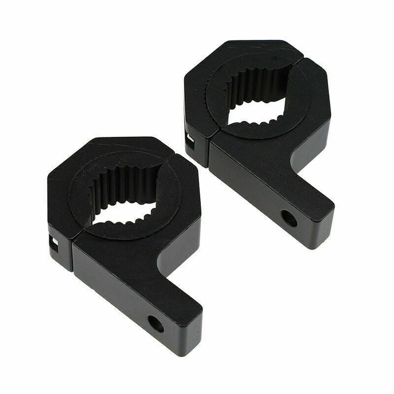 2PCS Mounting Bracket Clamps Black Aluum Spray-Paint Process For 28~32mm Bar