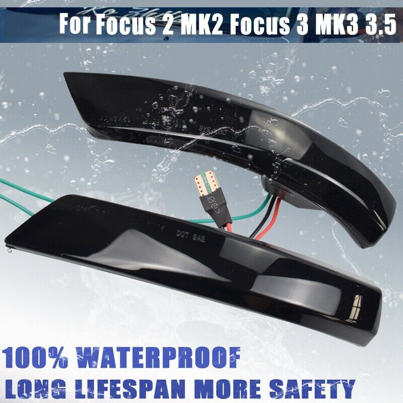 2 Pcs Dynamic LED Turn Signal Light Rearview Mirror Indicator Blinker for FordG4