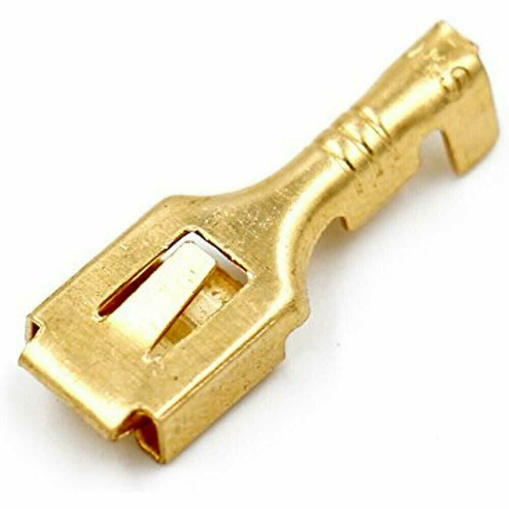 Female Spade Quick Splice Crimp Terminals 6.3mm Connector Non Insulated 100PCS