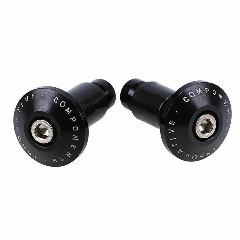 Pair 7/8" Handlebar Grips Bar End Slider Cap Plugs Bike Cycling Motocross Black