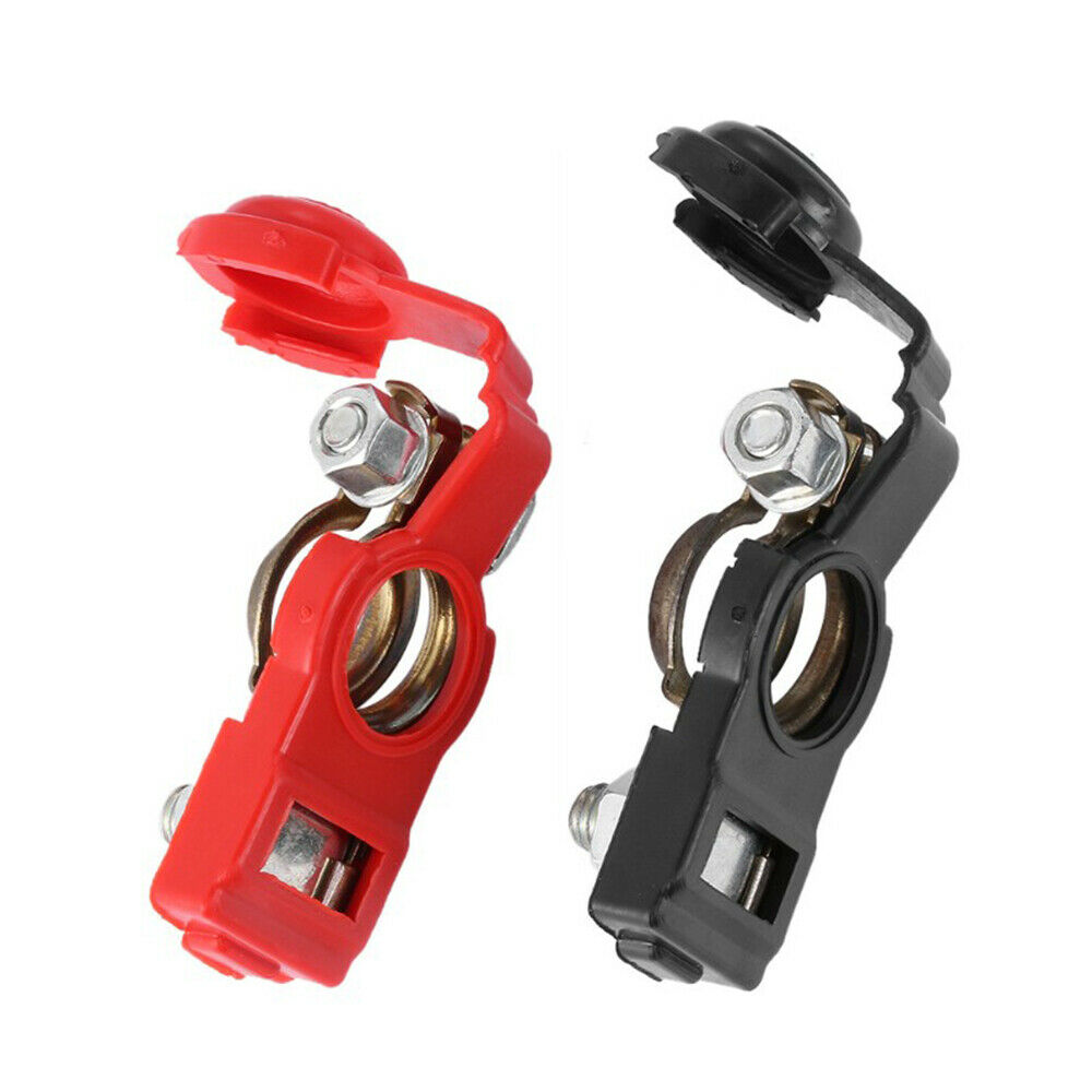 1 Pair Black Red 12V Car Battery Quick Release Battery Terminal Connector Clamps
