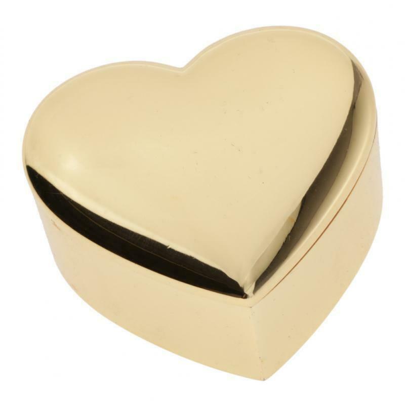 2x Luxury Heart Gift Box Couple Ring Box Pendant Trinket Jewelry Box Holder
