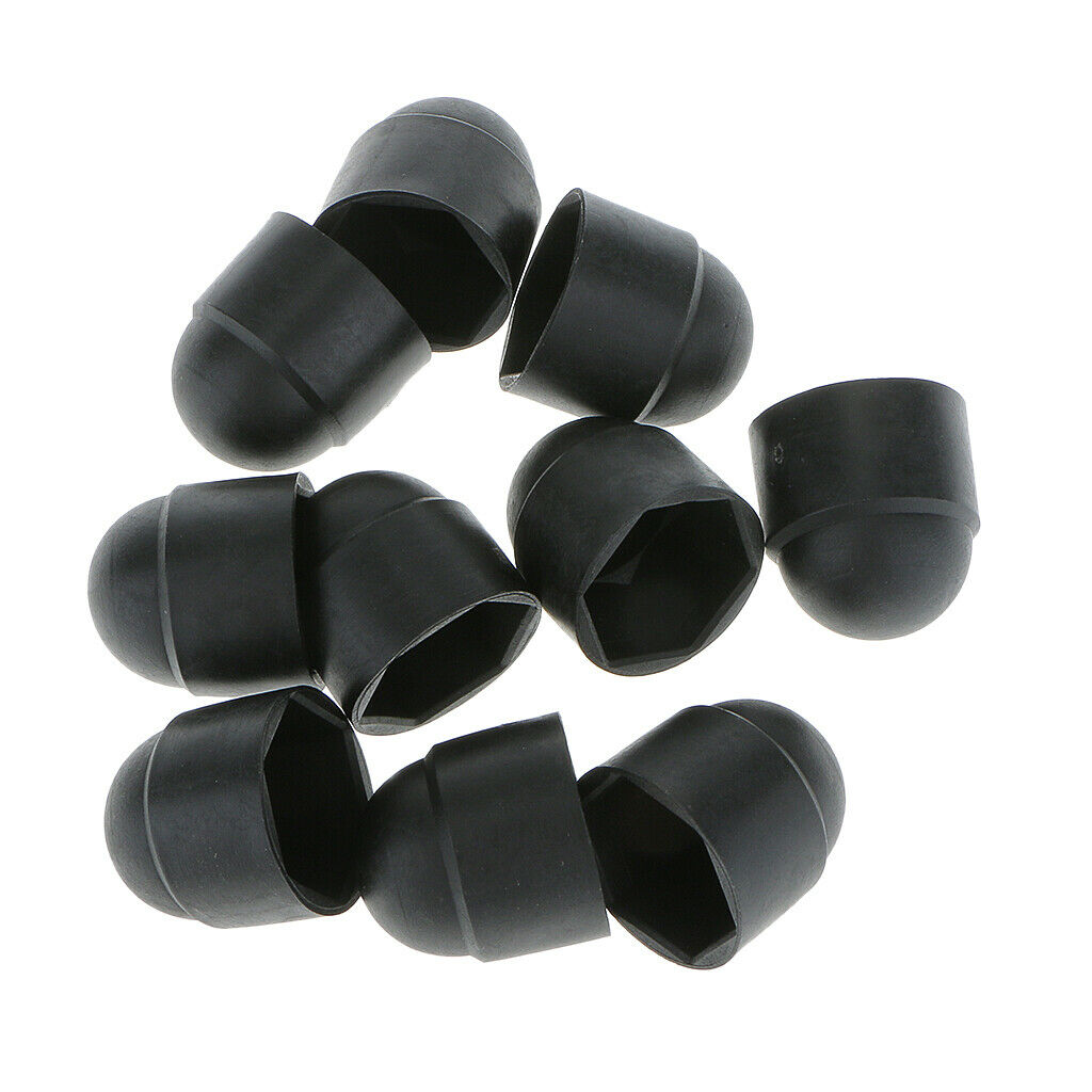 10 Pcs Nut and Bolt Covers M10 17x20mm Black Plastic Dome Bolt Nut Hex Hexagon