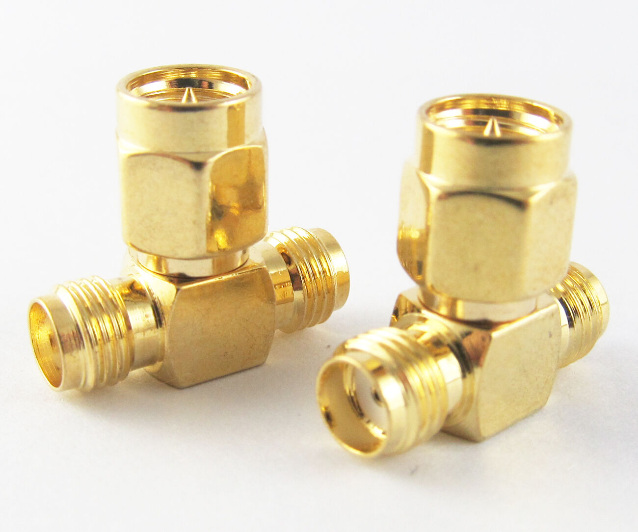 50pcs new SMA RF Adapter Male Plug to Dual Female Jack Coaxial Connector T Type