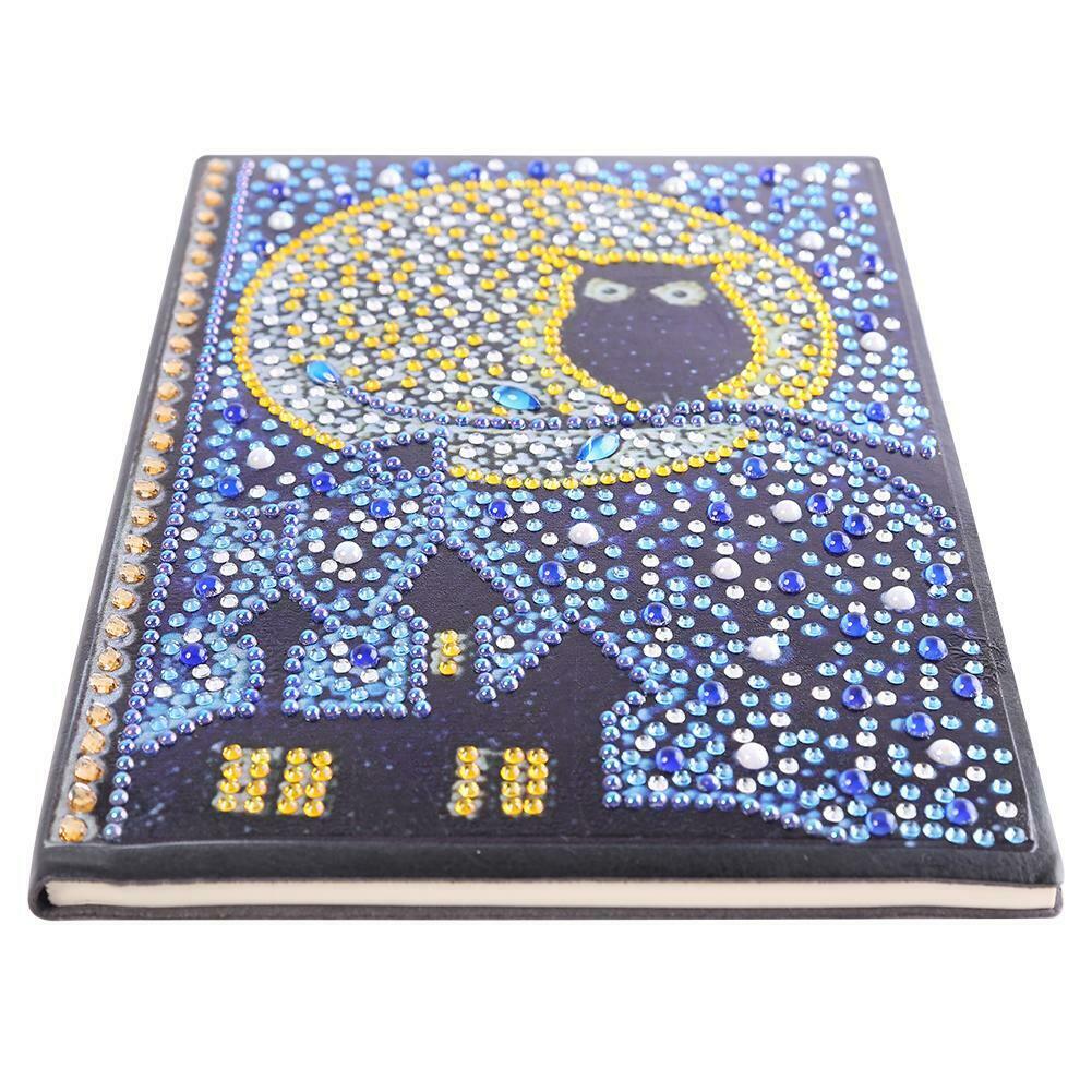 DIY Owl Special Shaped Diamond Painting 50 Pages A5 Sketchbook Drawing Book @