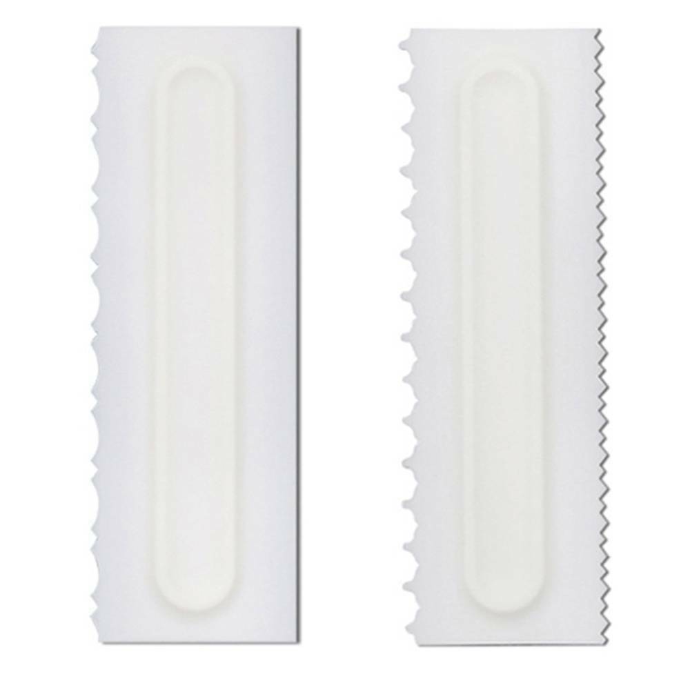 4PCS Shapes Cake Decorating Comb Icing Smoother Cook Scraper Pastry Baking Tool