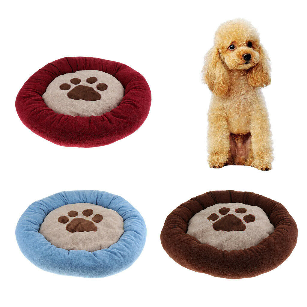 Soft Pet Bed Cushion Warm Breathable Dog Cat Bed Mat  Wine Red M