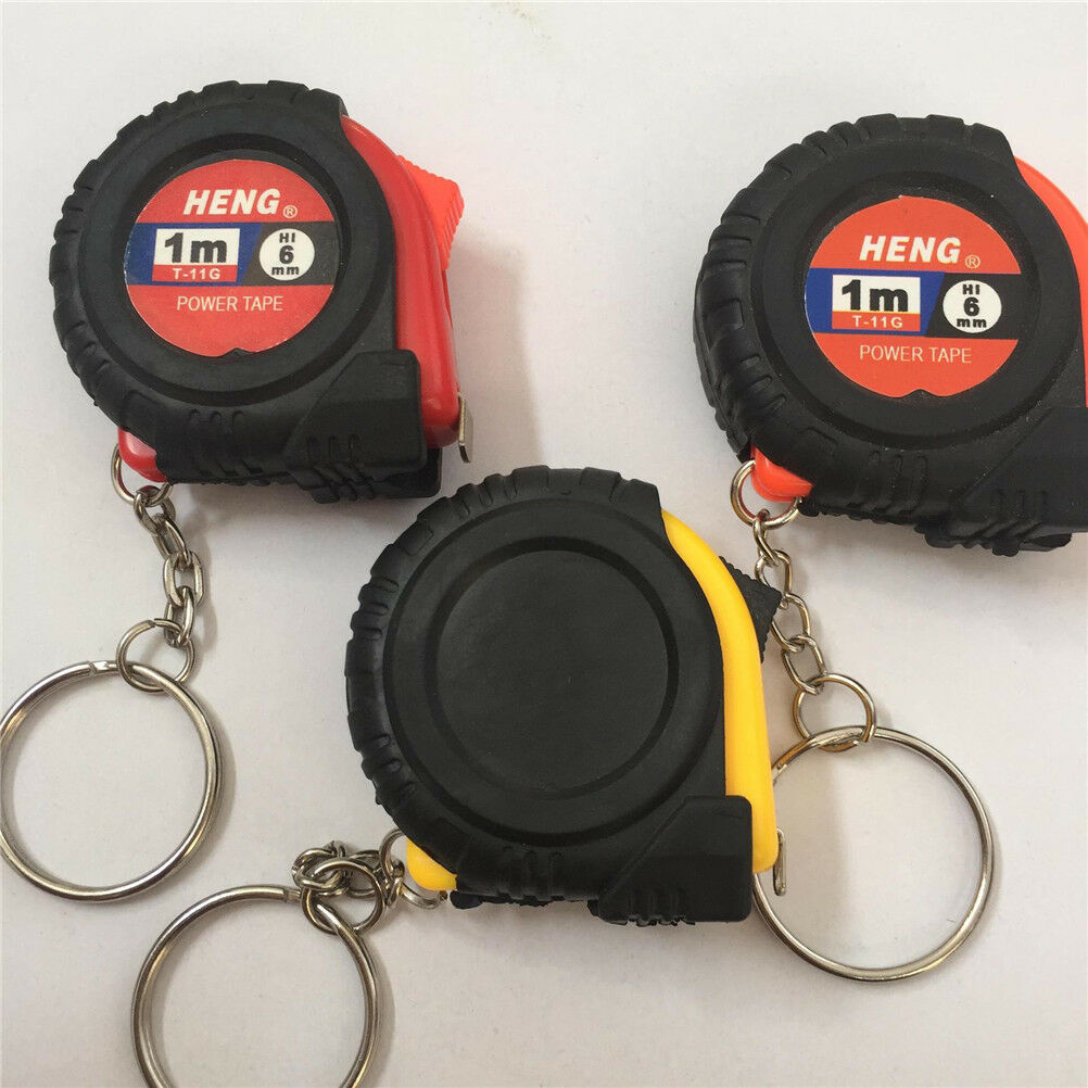 Mini Tape Measure With Key Chain Plastic Portable 1m Retractable Rule.l8