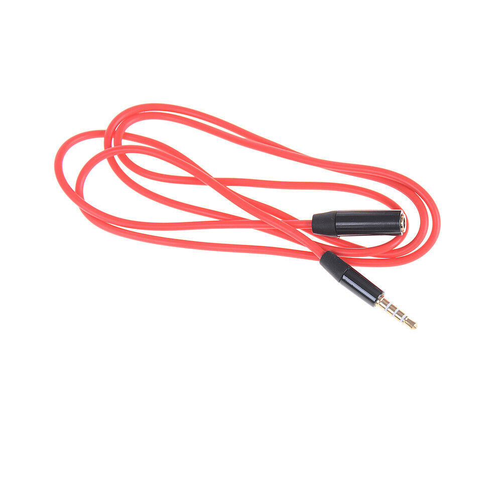 3.5mm 4Pole Male to Female Earphone Headphone Audio Cable Adapter Mic Ext.l8
