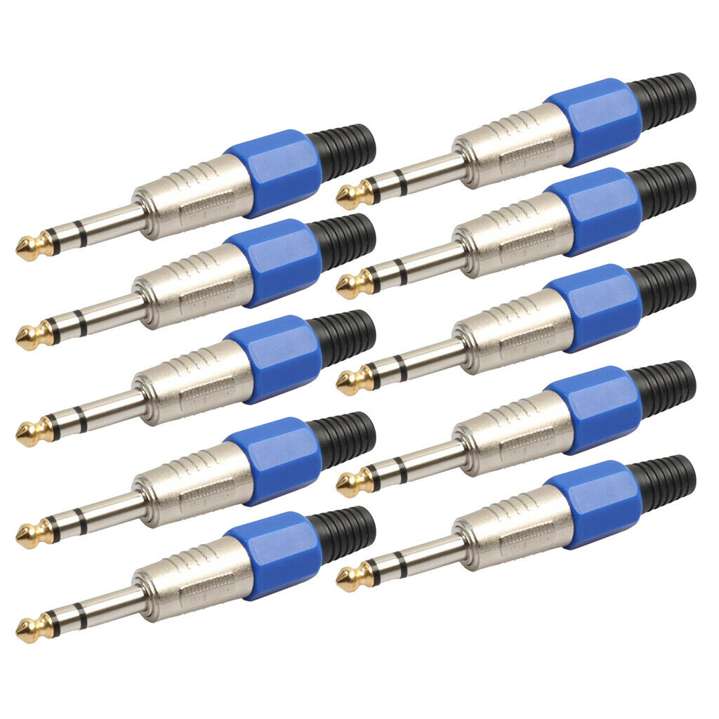 10 Pieces Audio Adapters Cables Musical Instrument Connectors