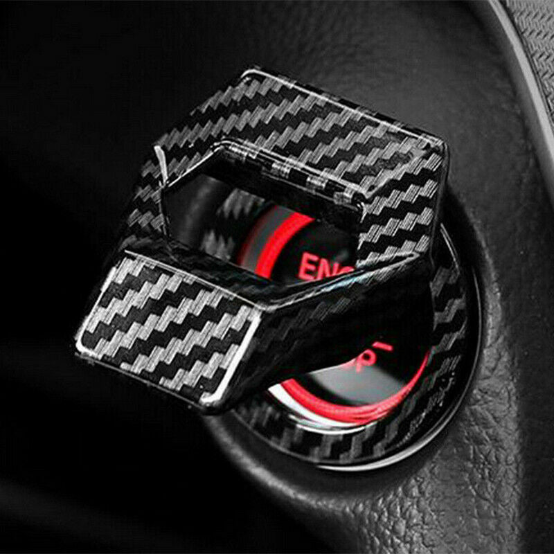 Universal Car Engine Start Stop Push Button Cap Switch Cover Decorative Trim