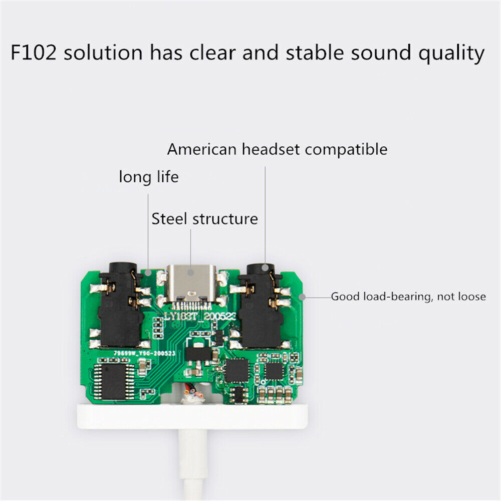 USB C 3.5mm Headphone Jack Adapter Type C Charger Cable for iPad Pro Huawei P20
