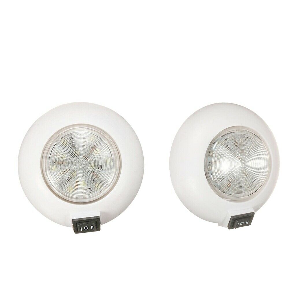 2pcs Car LED Dome Dome Roof Ceiling Light Lamp Yacht Boat SUV Toplight