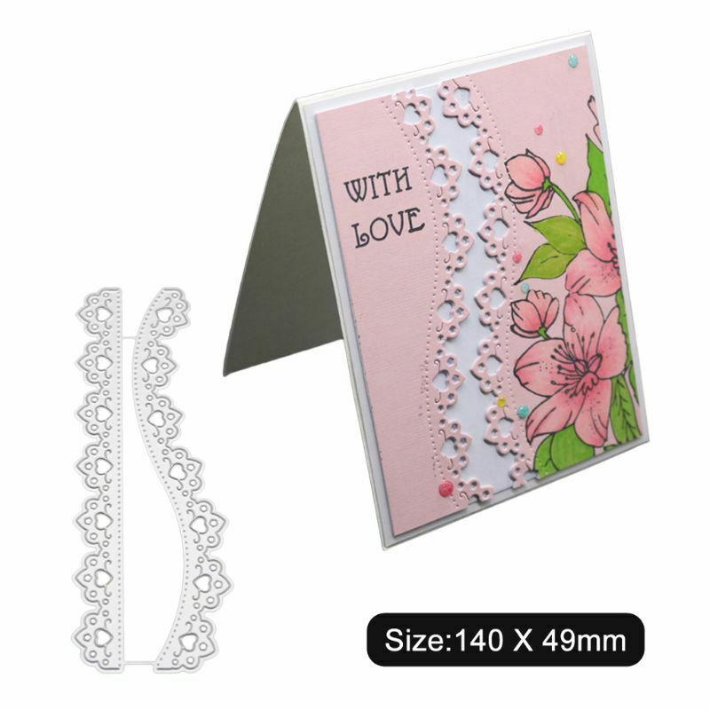 2pcs Lace DIY Cutting Dies Stencil Scrapbooking Album Paper Card Embossing Craft