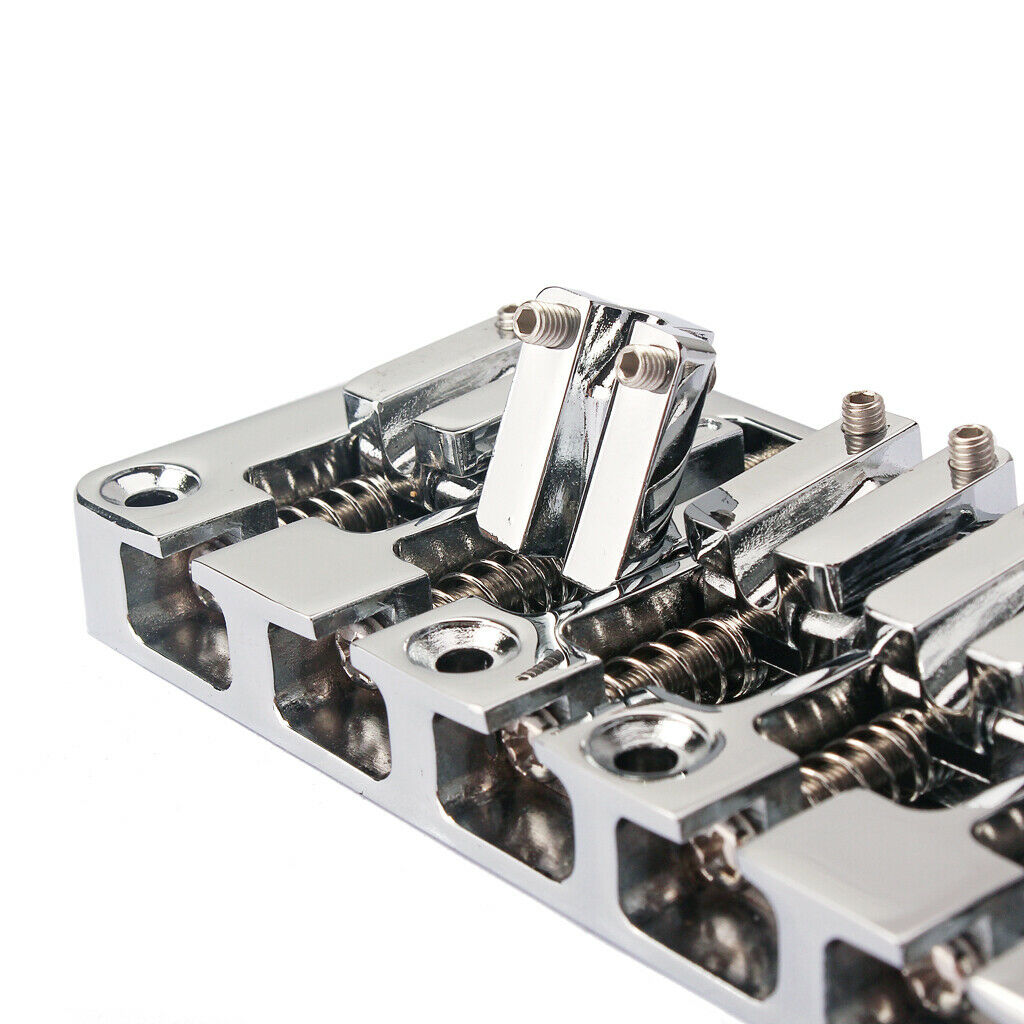 Chrome L Shape 5 String Electric Guitar Bass Bridge with Wrench Replacement