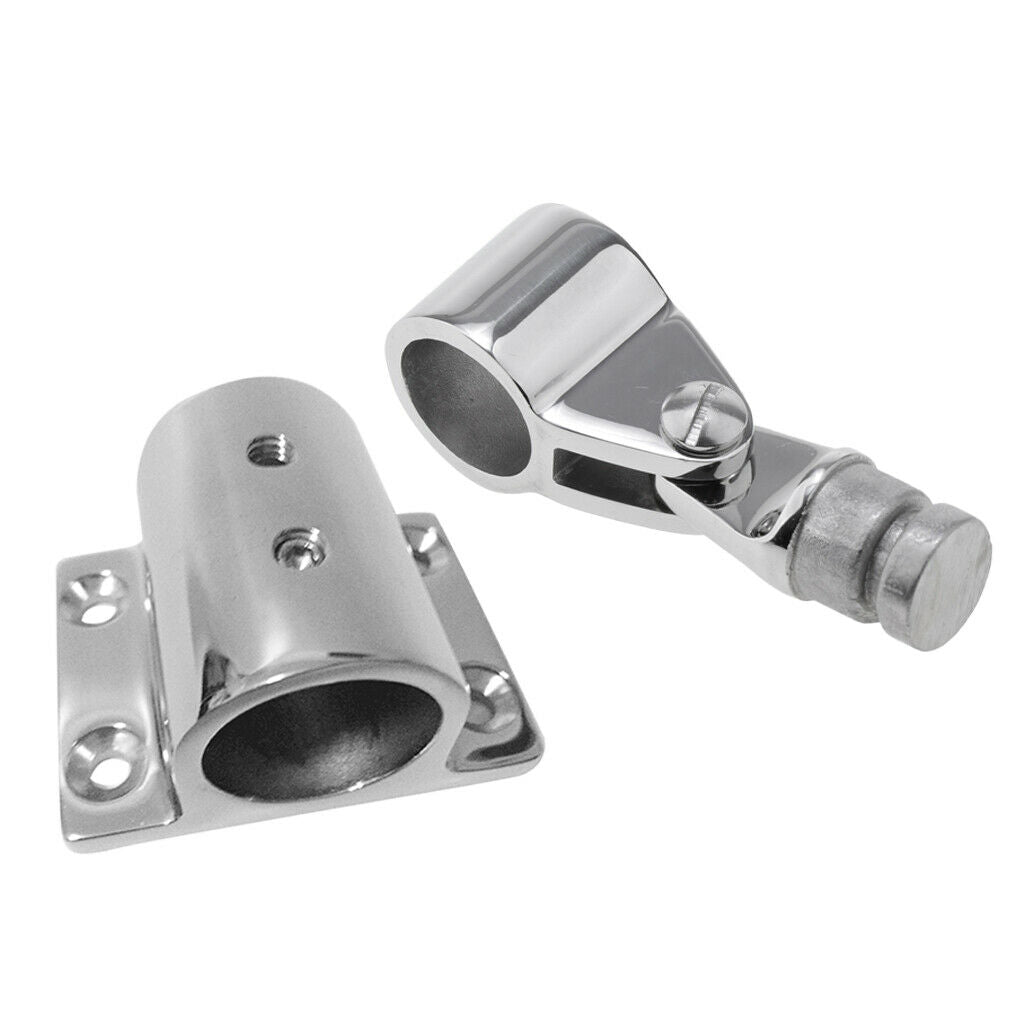Handrail Arm Elbow Bimini + 90 Degree Rectangular Base For Marine Boat