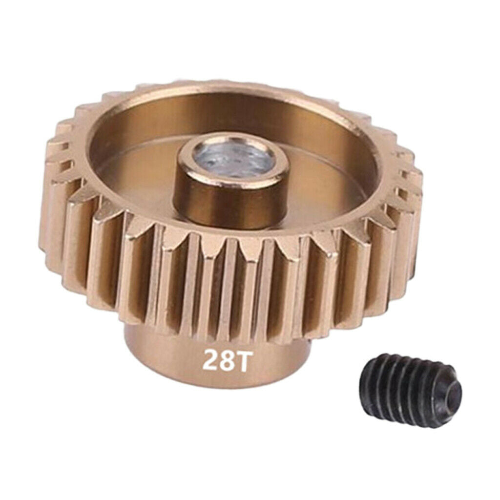 48P 46mm 28T Pinion Motor Gear RC 1:10 Racing Car Motor Pinion Replacement